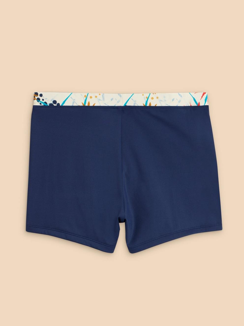 Swim Bay Short in NAVY MULTI - FLAT BACK