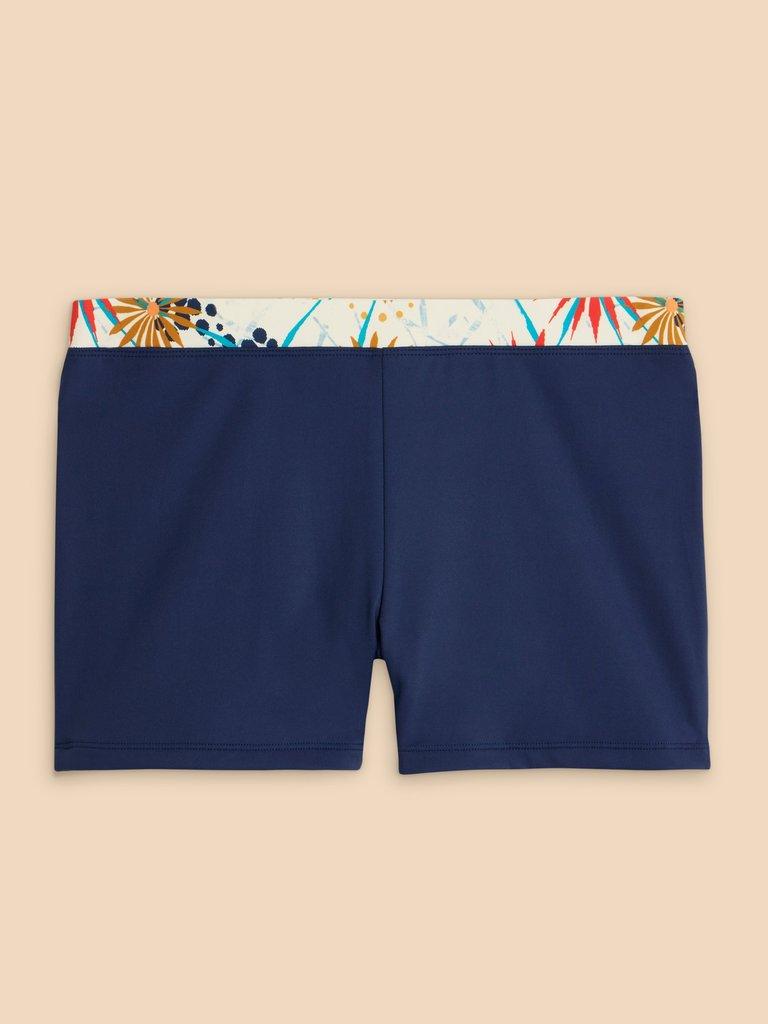 Bay Swim Shorts in NAVY MULTI - FLAT FRONT