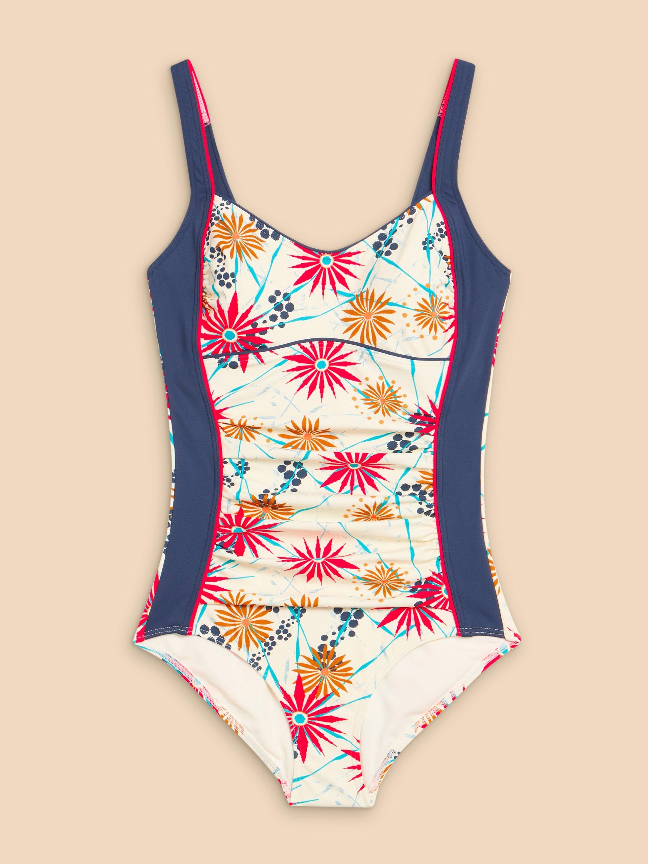 Splash Tummy Control Swimsuit in IVORY MULTI White Stuff