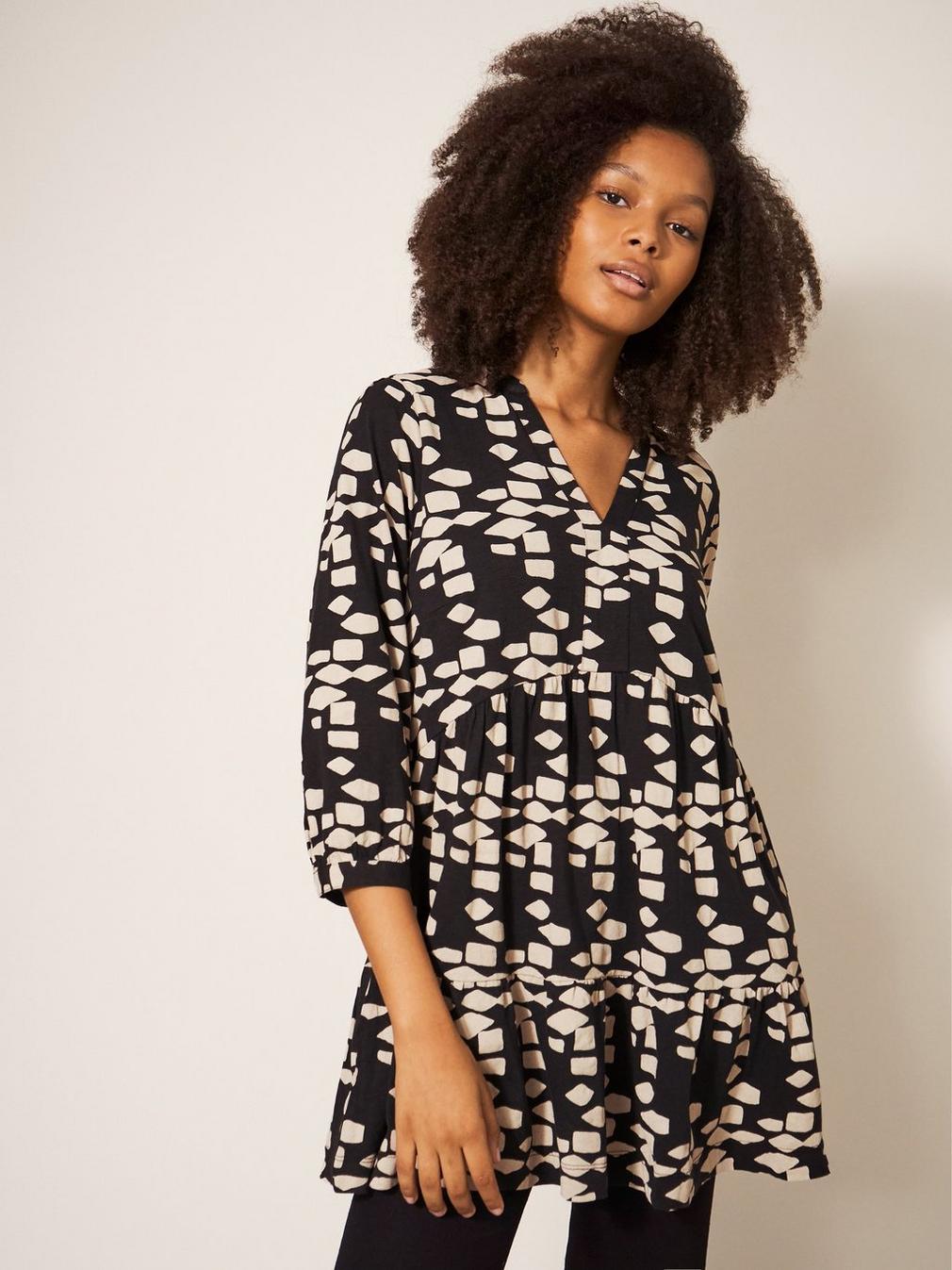 MARTA TUNIC in BLK MLT - LIFESTYLE