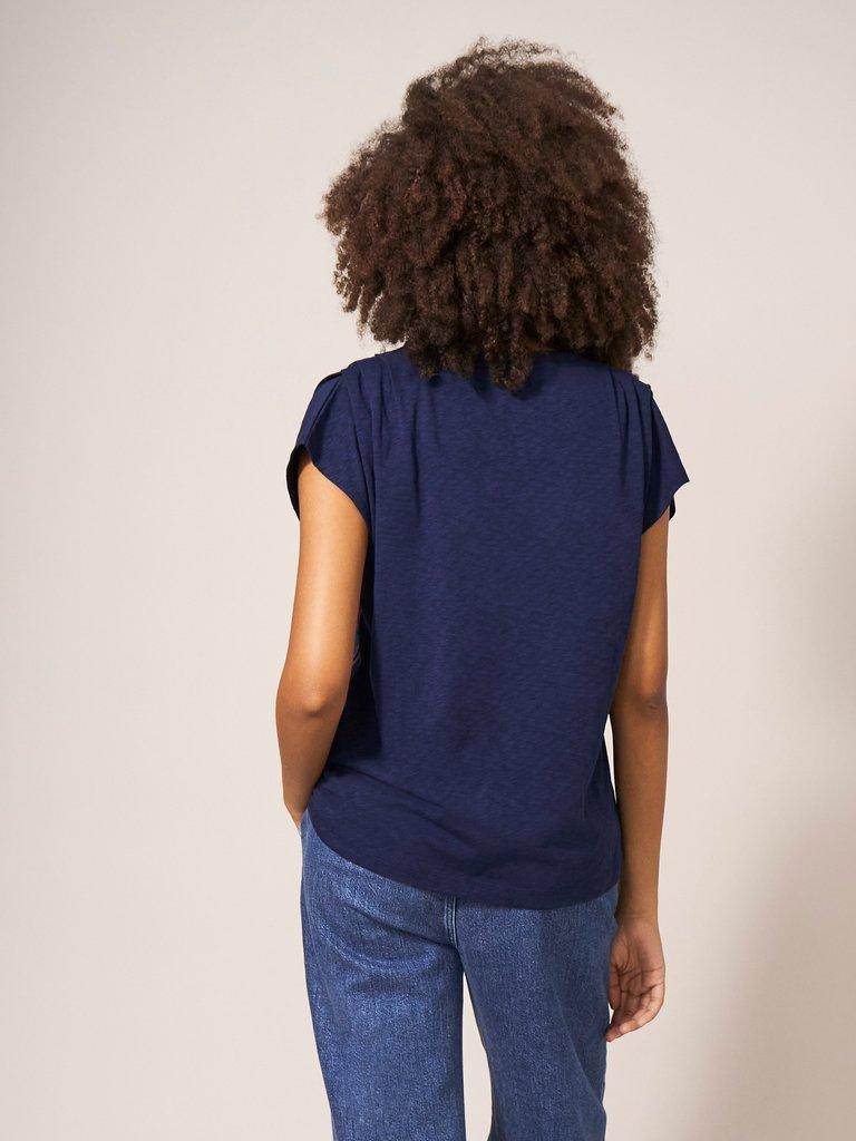 Sia Modern Tee in DARK NAVY - MODEL BACK