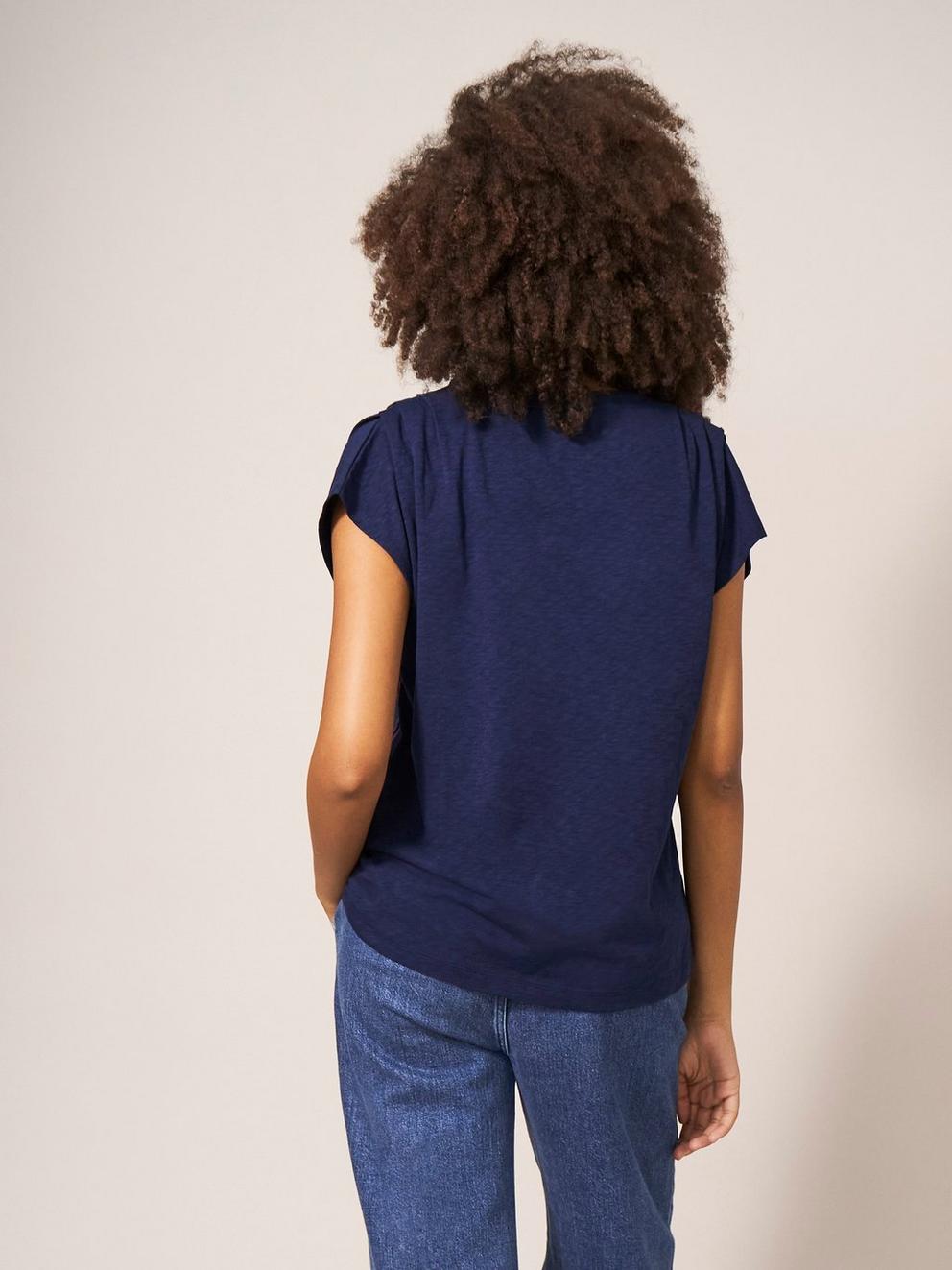 Sia Modern Tee in DARK NAVY - MODEL BACK