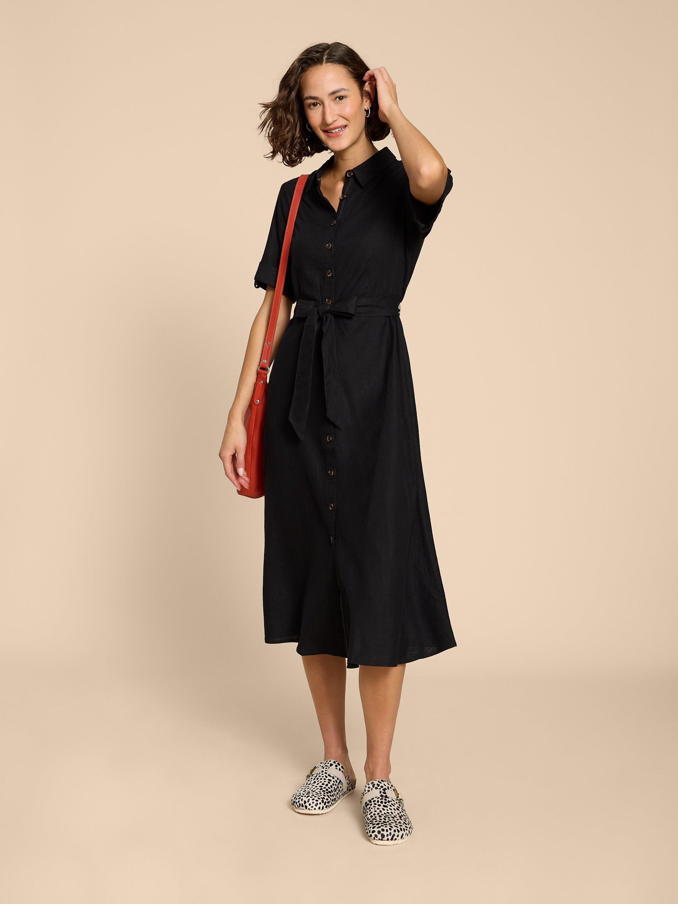 Beth Linen Blend Shirt Dress