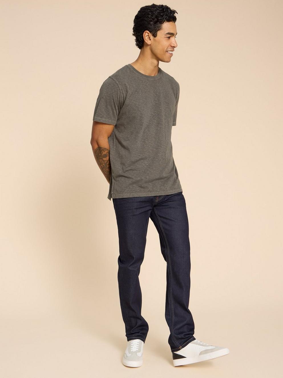 Eastwood Straight Jean in DK DENIM - MODEL DETAIL