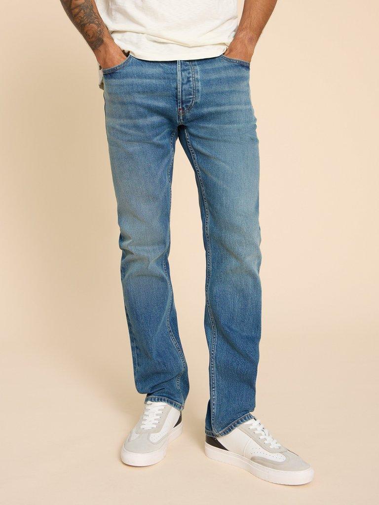 Eastwood Straight Jean in LGT DENIM - MODEL FRONT