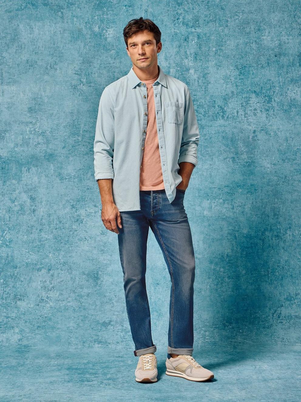 Eastwood Straight Jean in LGT DENIM - MIXED