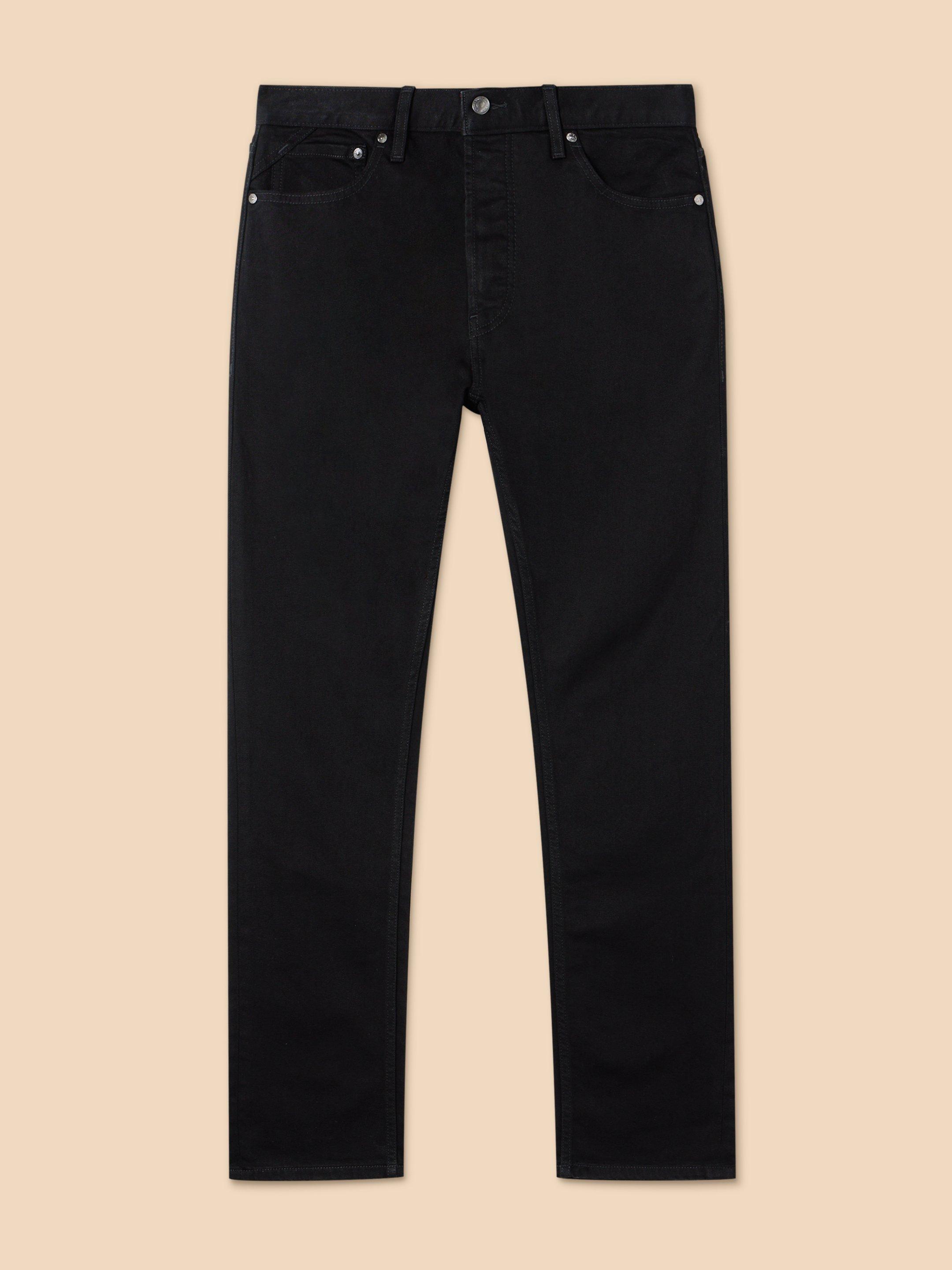 Eastwood Straight Jean in PURE BLK - FLAT FRONT