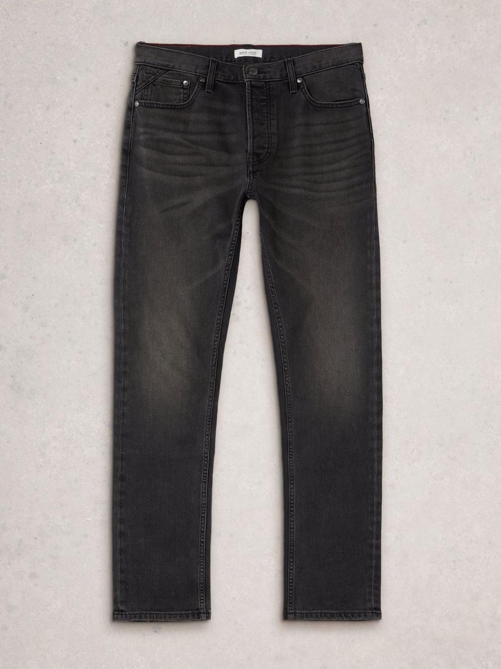 Eastwood Straight Jean in WASHED BLK - FLAT FRONT