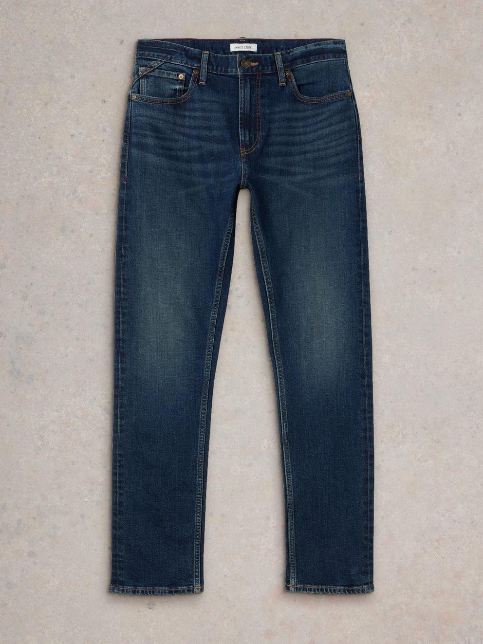 Eastwood Straight Jean Zip Fly in DK BLUE - FLAT FRONT