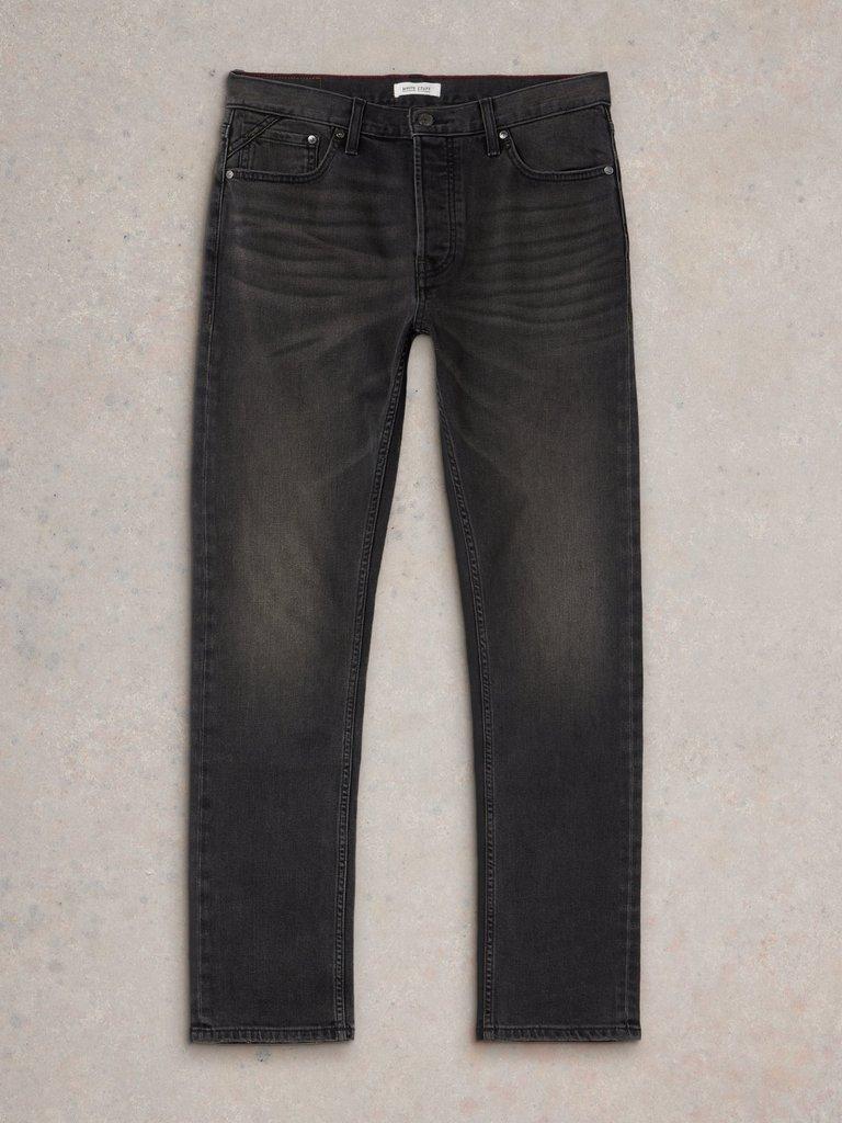 Eastwood Straight Jean Zip Fly in WASHED BLK - FLAT FRONT