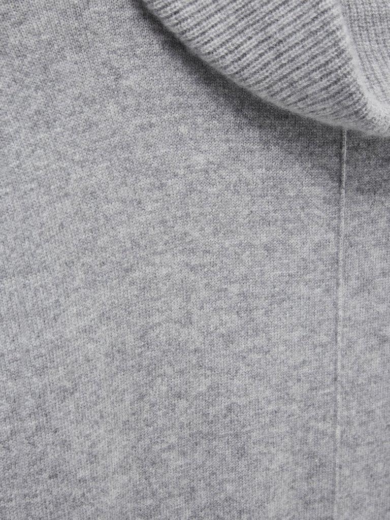 CALLIE CASHMERE JUMPER in MID GREY - FLAT DETAIL