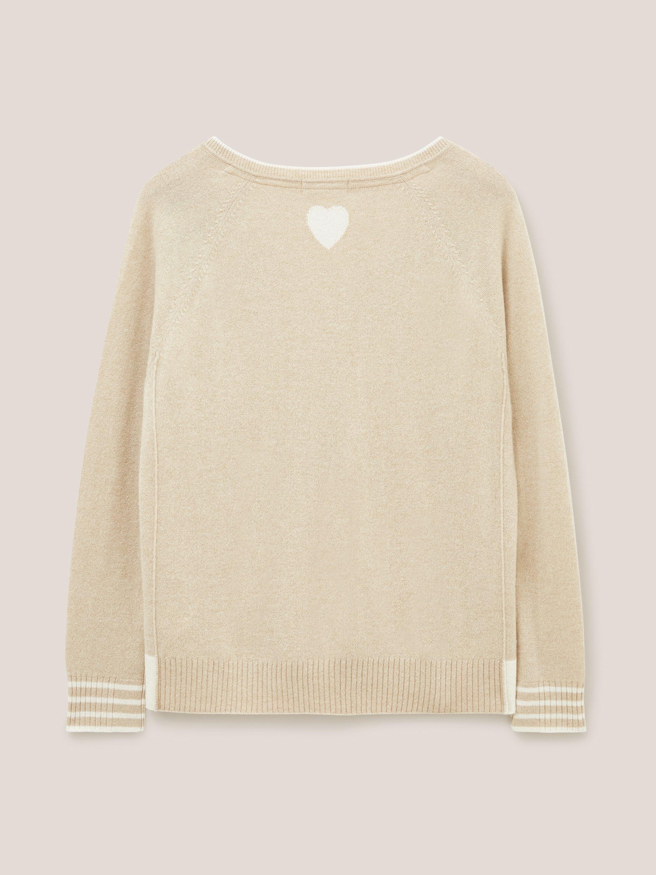 CLARA CASHMERE JUMPER in NAT MLT - FLAT BACK