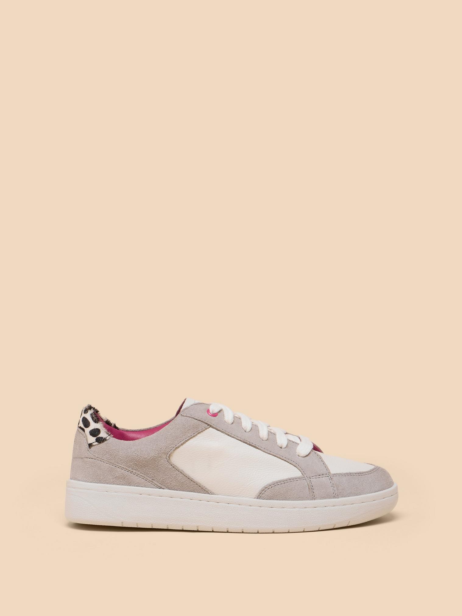 Dahlia Leather Trainer in WHITE MLT - LIFESTYLE