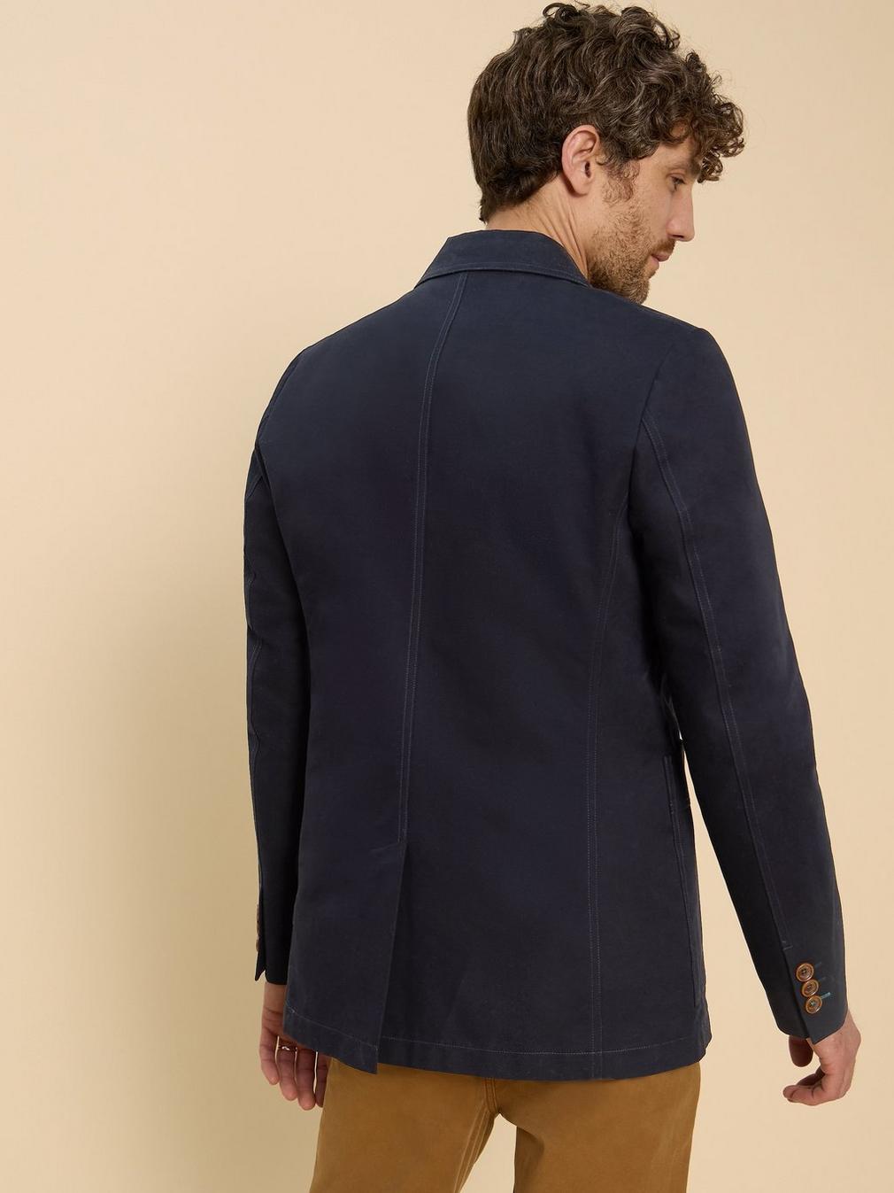 Chiltern Blazer in DARK NAVY - MODEL BACK