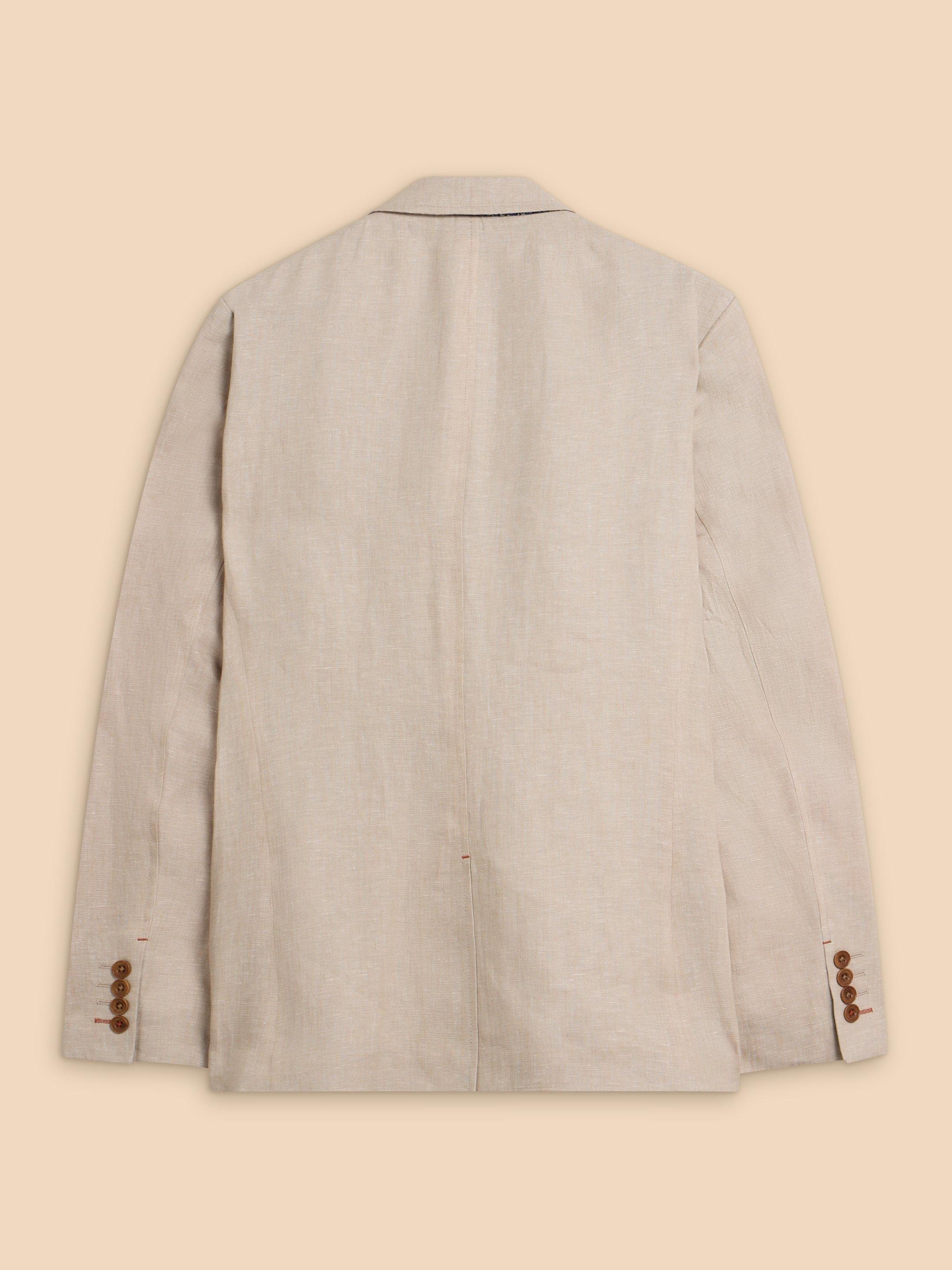 Linen Blazer in NAT WHITE - FLAT BACK