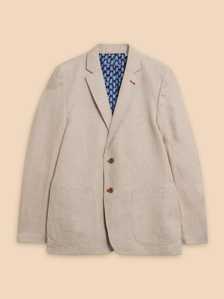 Linen Blazer in NAT WHITE - FLAT FRONT