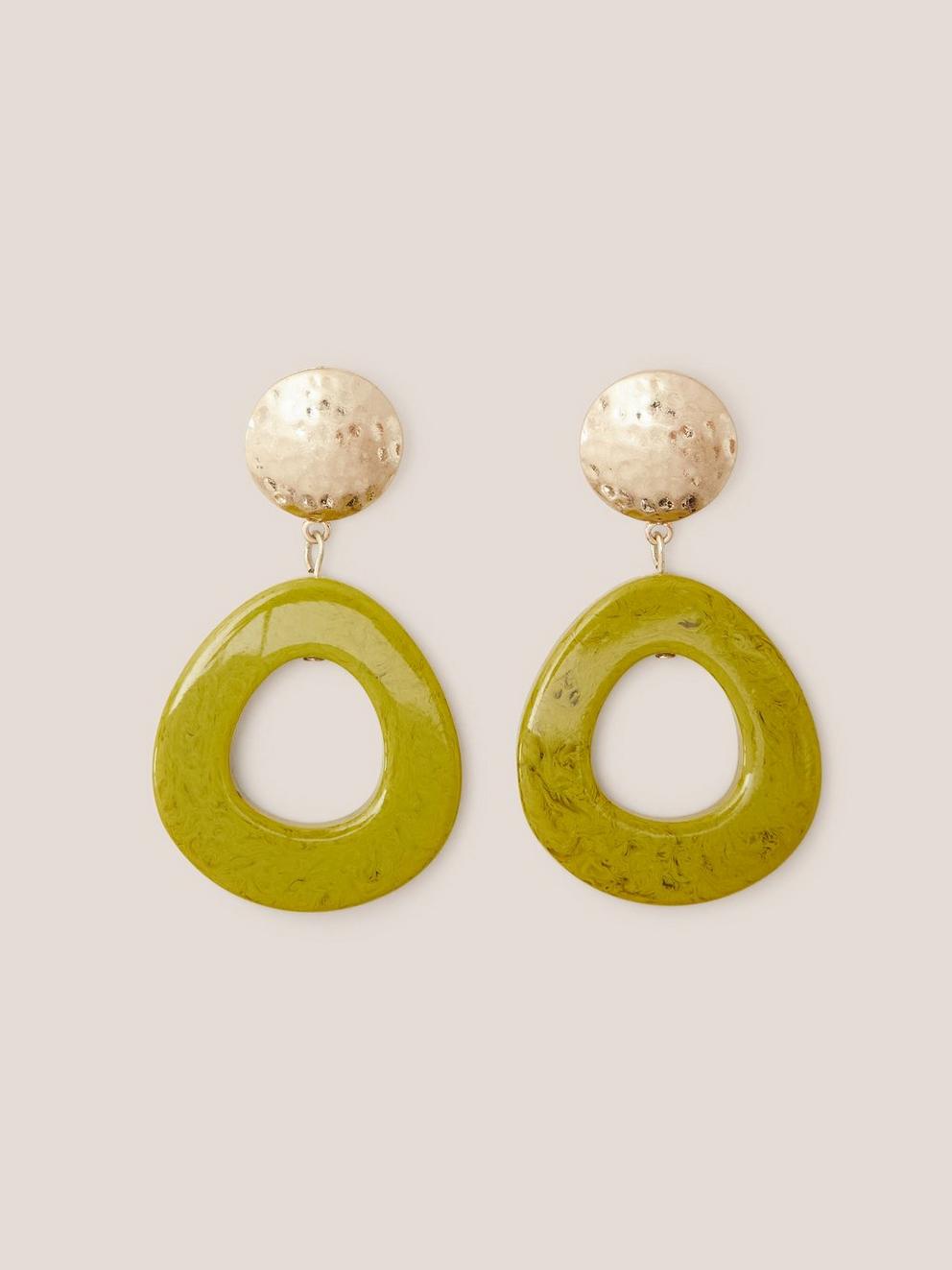 Jasmine Resin Earring in CHART MLT - FLAT FRONT