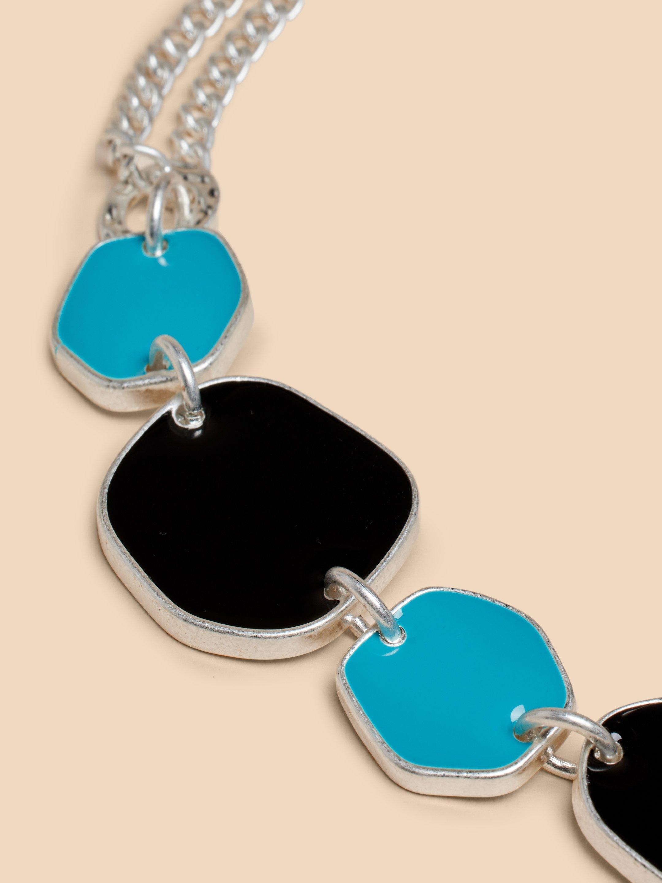 Calia Enamel Necklace in BLUE MLT - FLAT DETAIL
