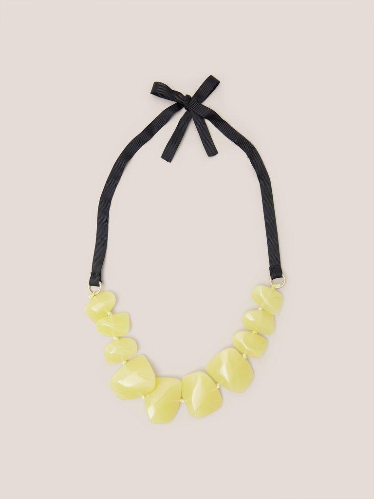 Magnolia Resin Necklace in MID YELLOW - FLAT FRONT