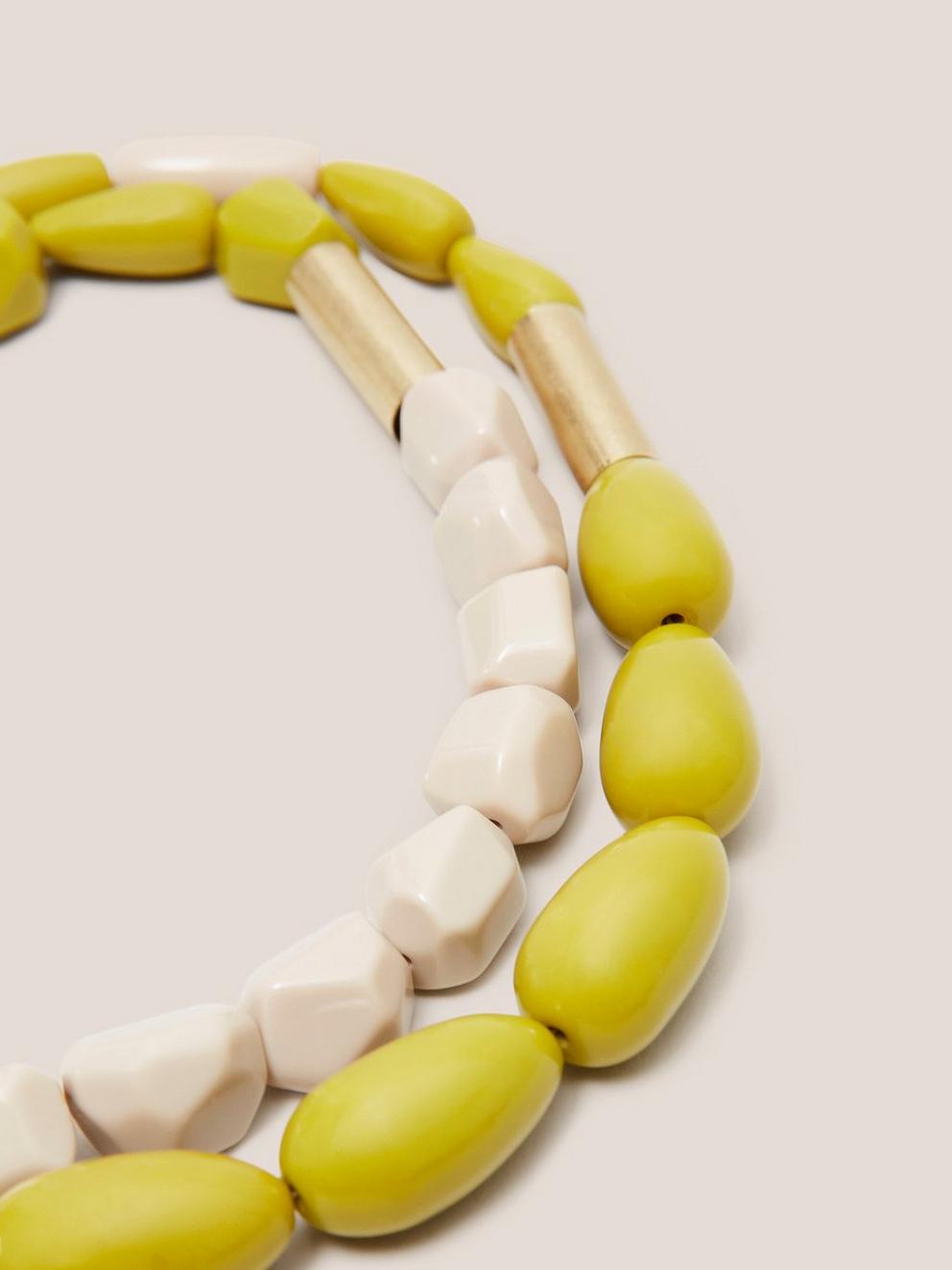 Jasmine Bead Necklace in CHART MLT - FLAT DETAIL