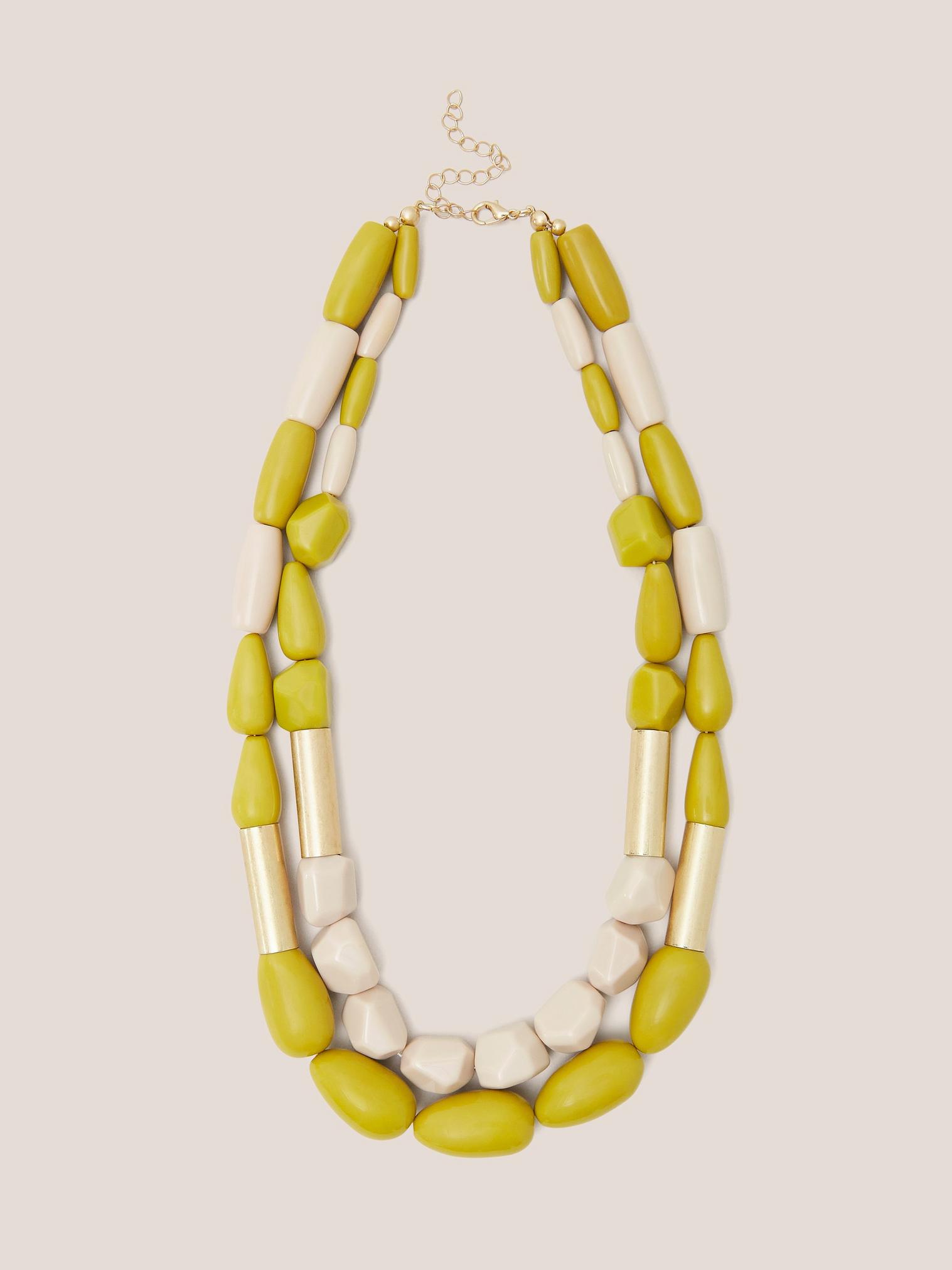 Jasmine Bead Necklace in CHART MLT - FLAT FRONT