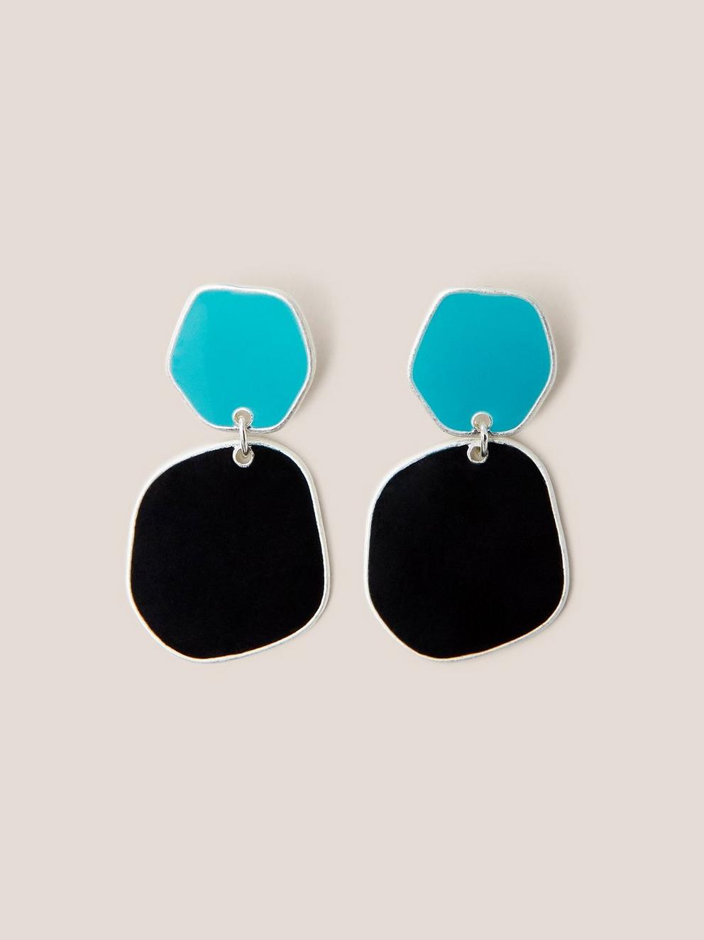 Calia Enamel Earring in BLUE MLT - FLAT FRONT