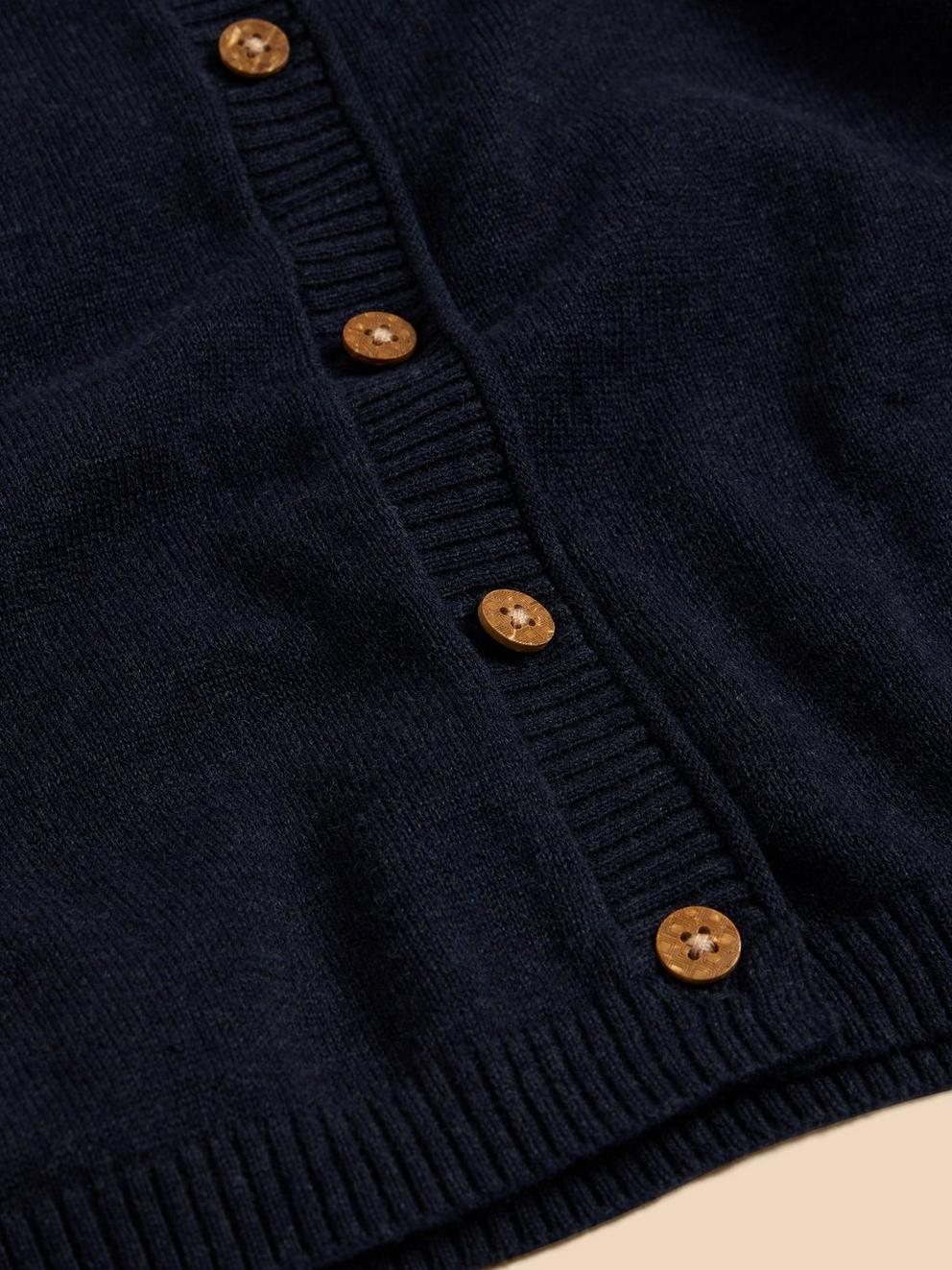 LUNA CARDI in DARK NAVY - FLAT DETAIL