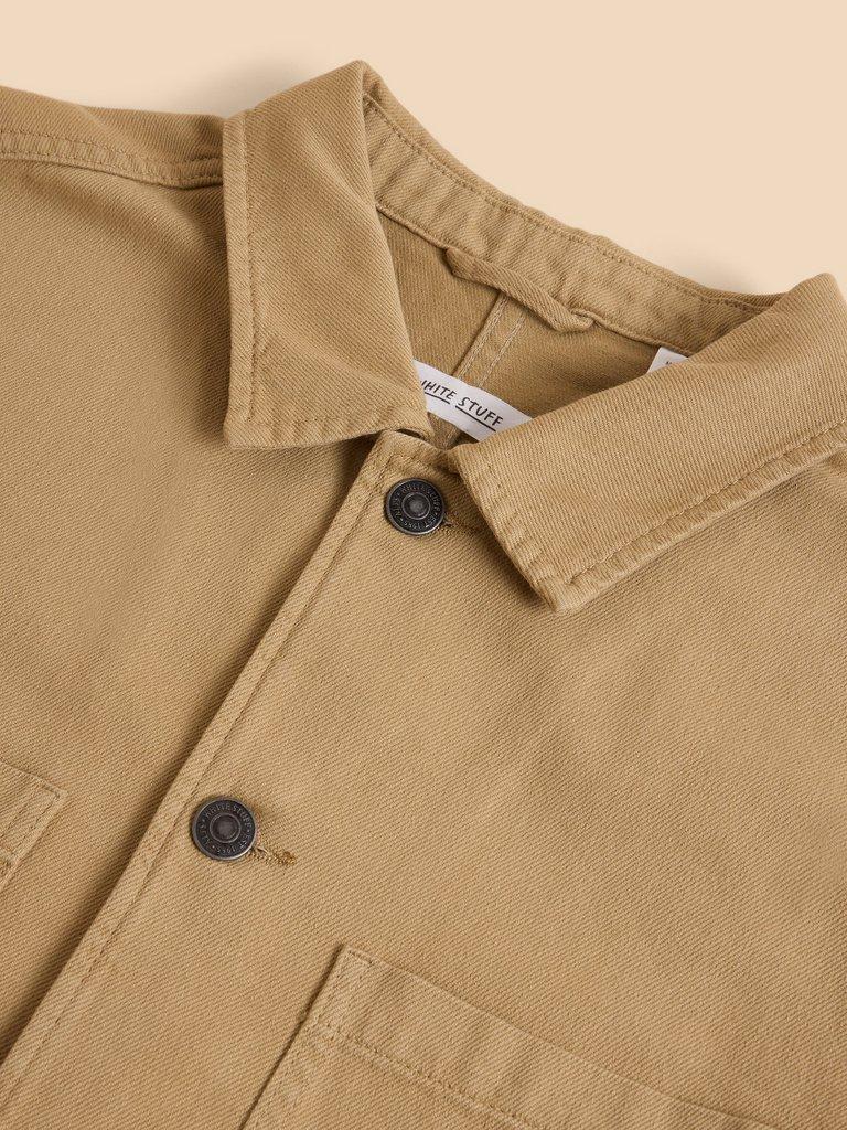 Clayton Workwear Jacket in LGT NAT - FLAT DETAIL