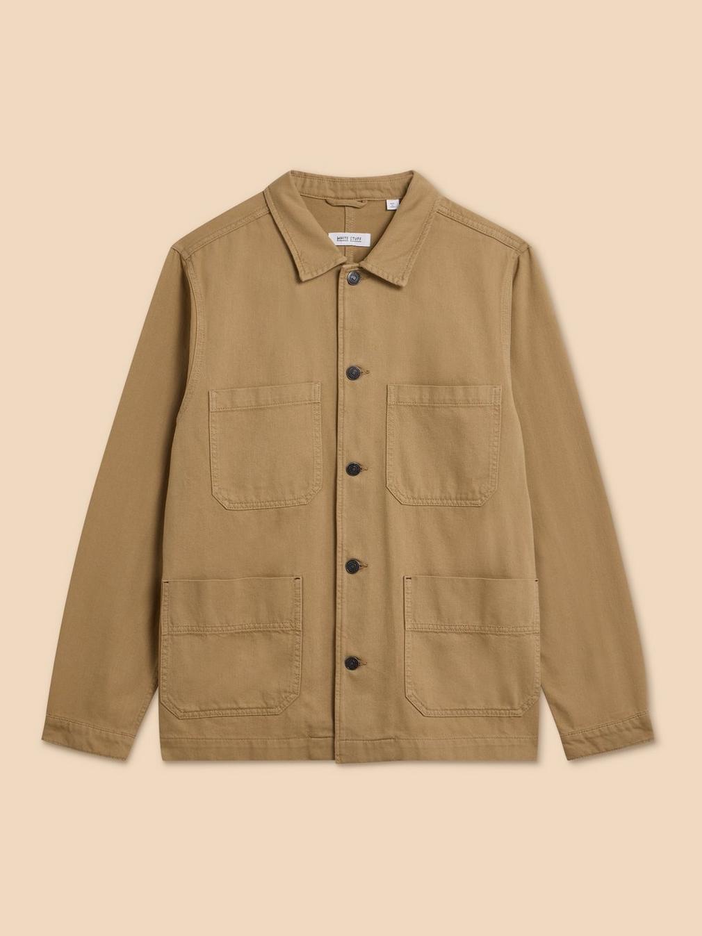 Clayton Workwear Jacket in LGT NAT - FLAT FRONT