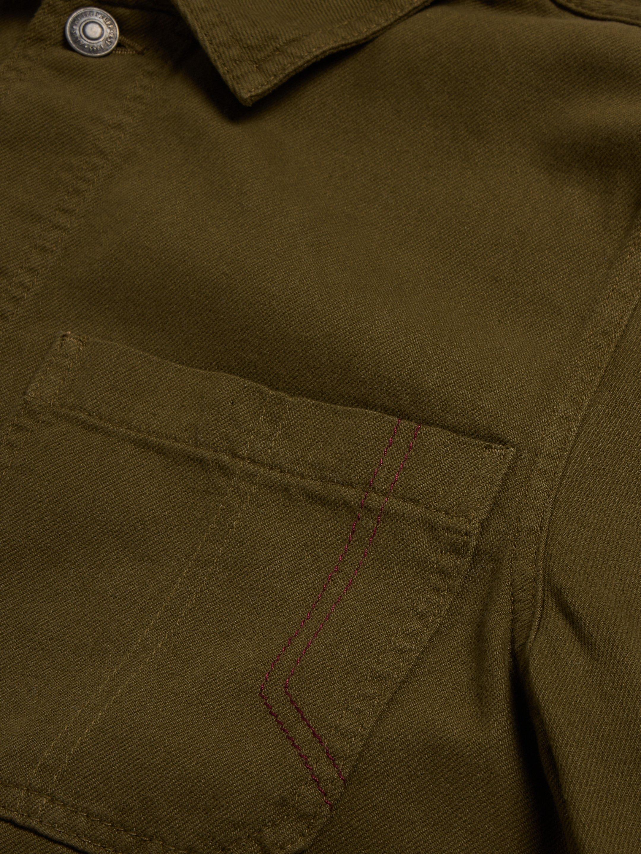 Kynman Workwear Jacket in KHAKI GRN - FLAT DETAIL