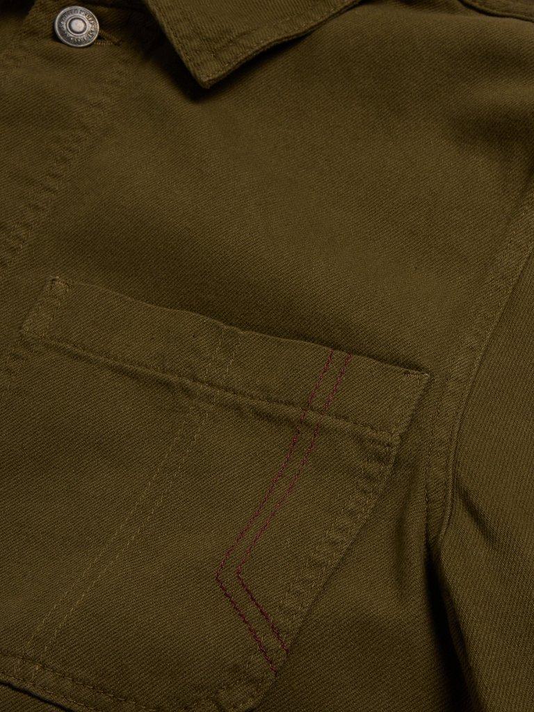 Kynman Workwear Jacket in KHAKI GRN - FLAT DETAIL
