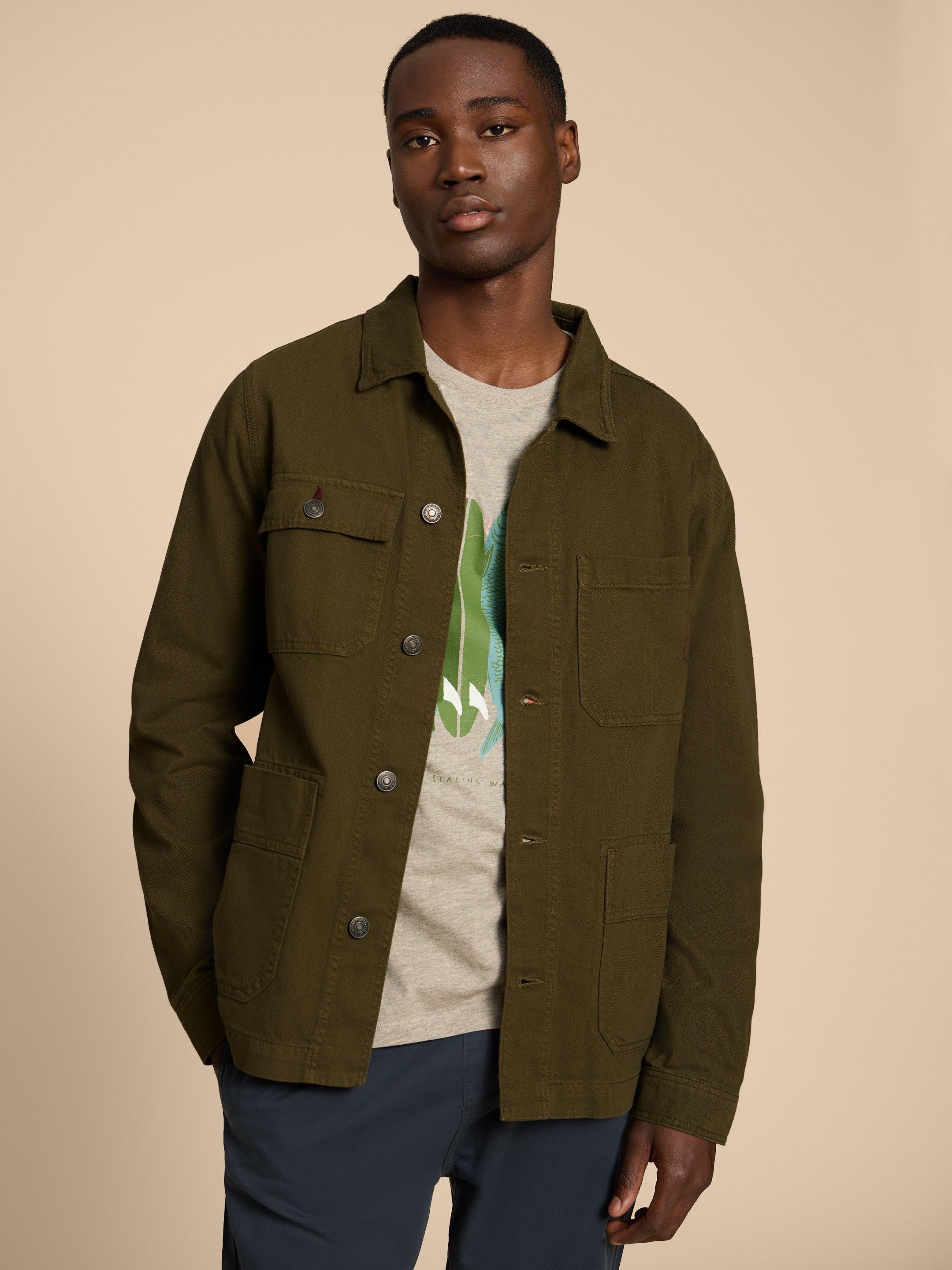 Kynman Workwear Jacket in KHAKI GREEN White Stuff