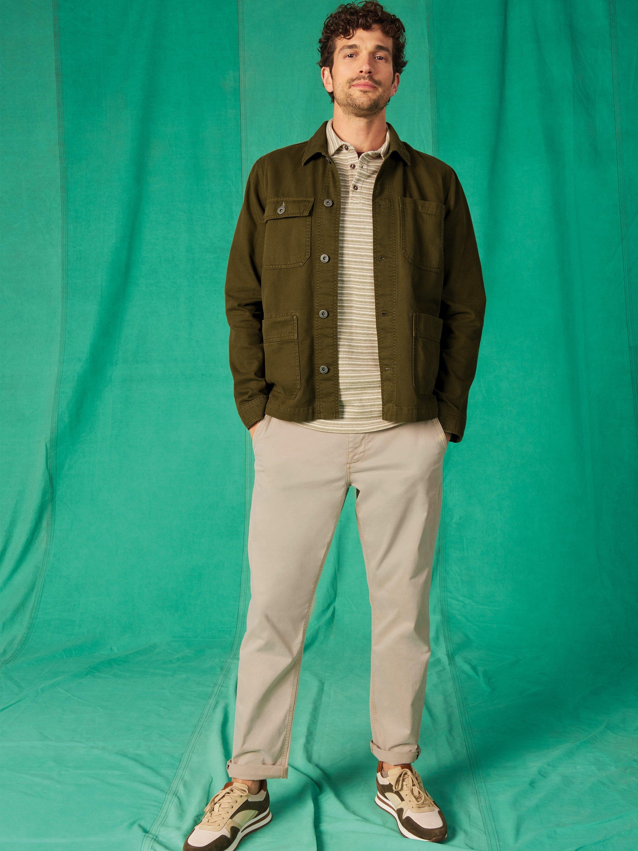 Kynman Workwear Jacket in KHAKI GREEN White Stuff