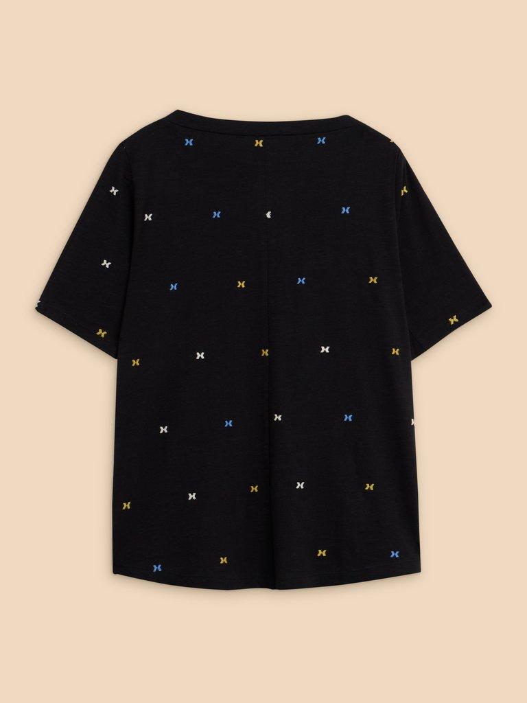 WINNIE EMBROIDERED TOP in BLK MLT - FLAT BACK
