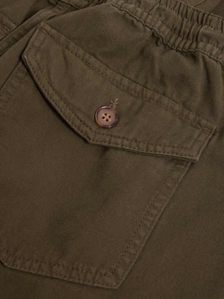 Dempsey Drawstring Trouser in KHAKI GRN - FLAT DETAIL