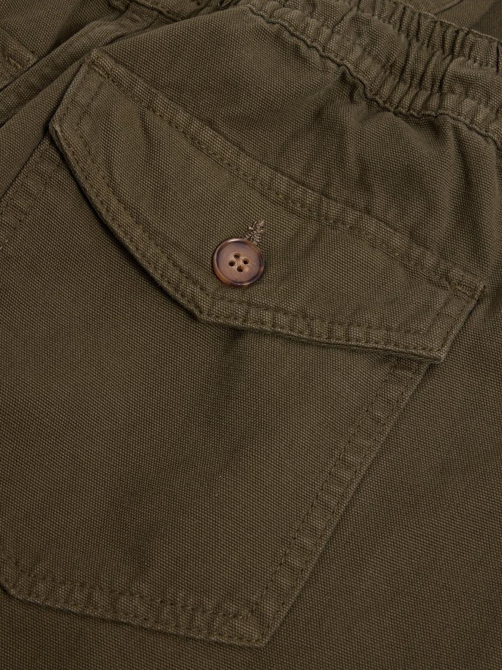 Dempsey Drawstring Trouser in KHAKI GRN - FLAT DETAIL