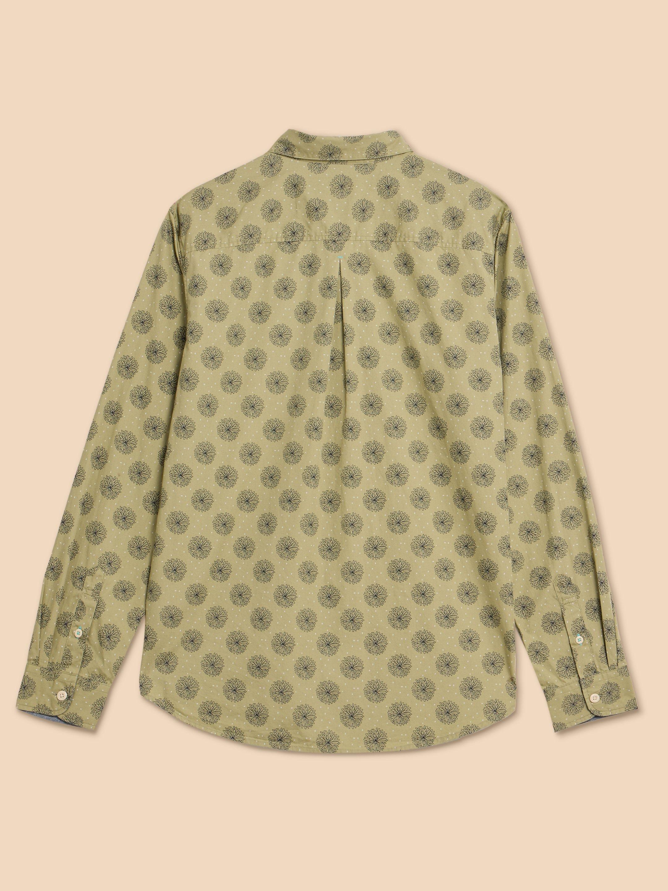 Daisy Floral Printed Shirt in GREEN PR - FLAT BACK
