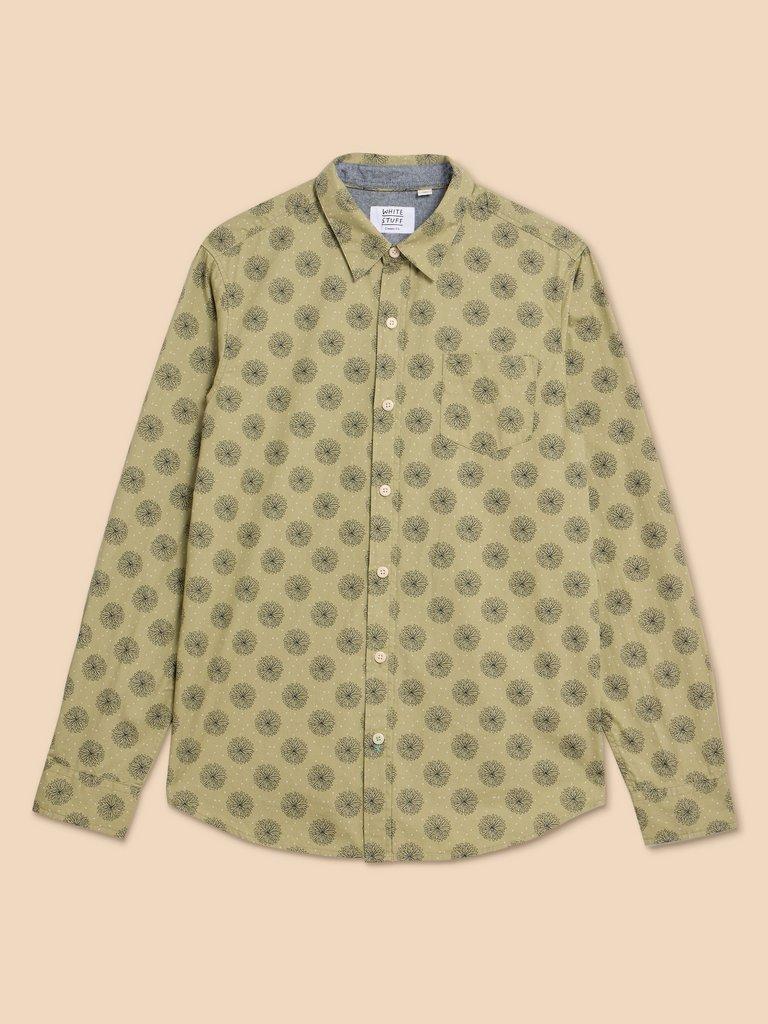 Daisy Floral Printed Shirt in GREEN PR - FLAT FRONT