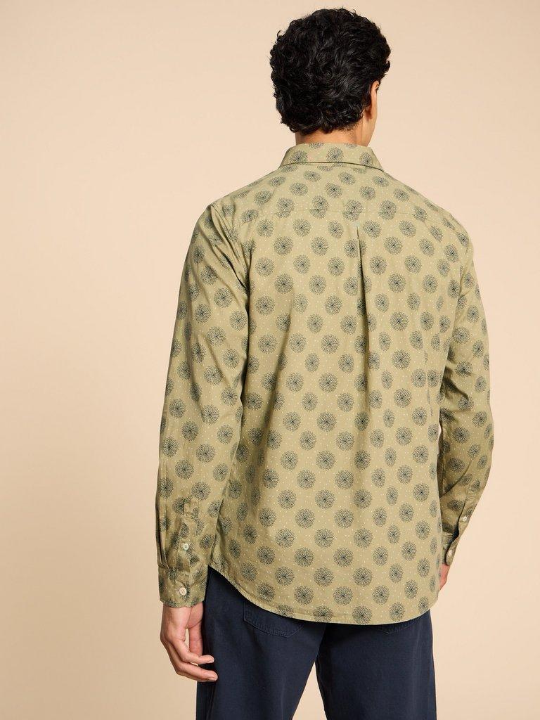 Daisy Floral Printed Shirt in GREEN PR - MODEL BACK