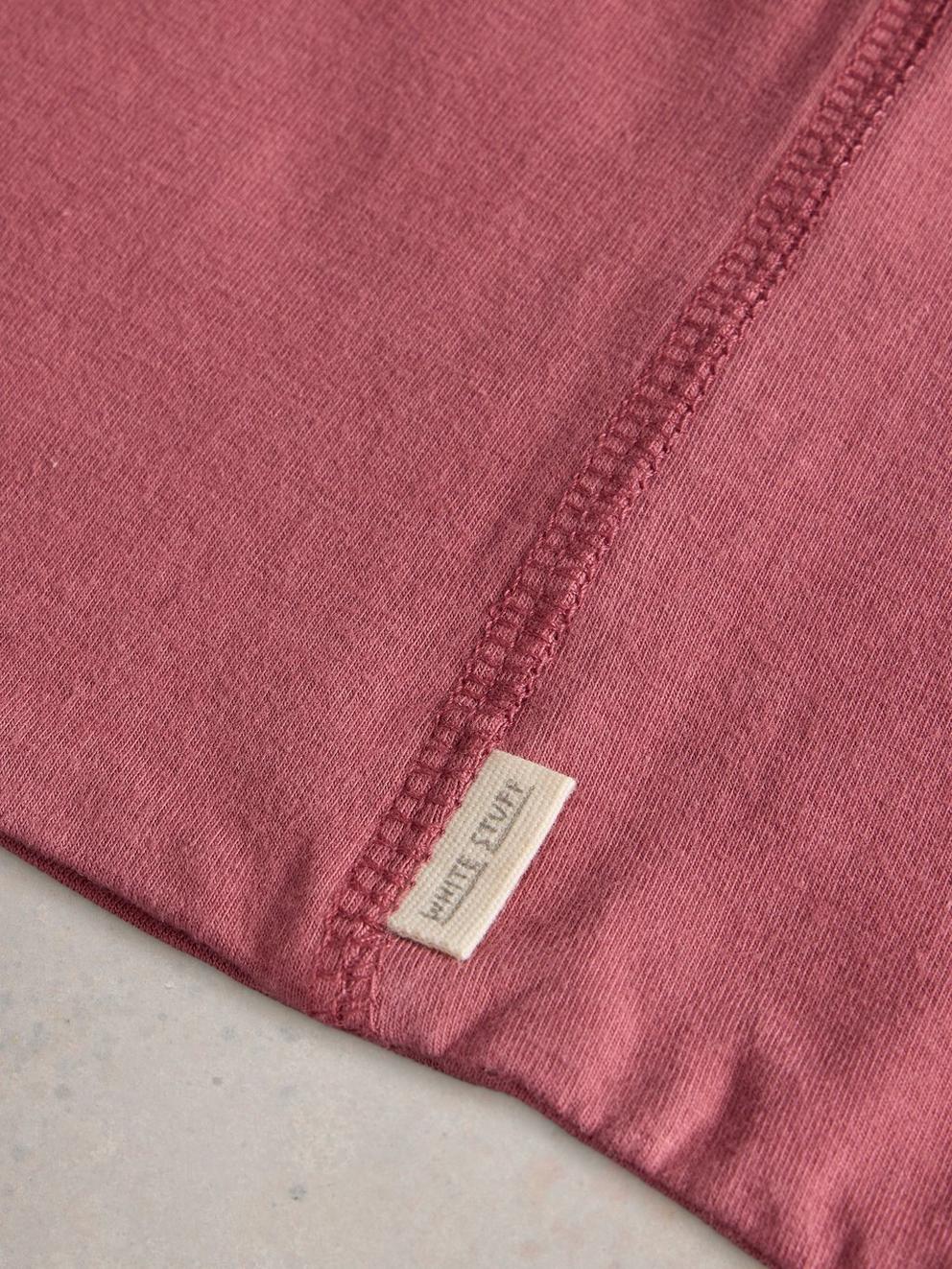Versatile  Womens Jersey Roll in MID PINK - FLAT DETAIL