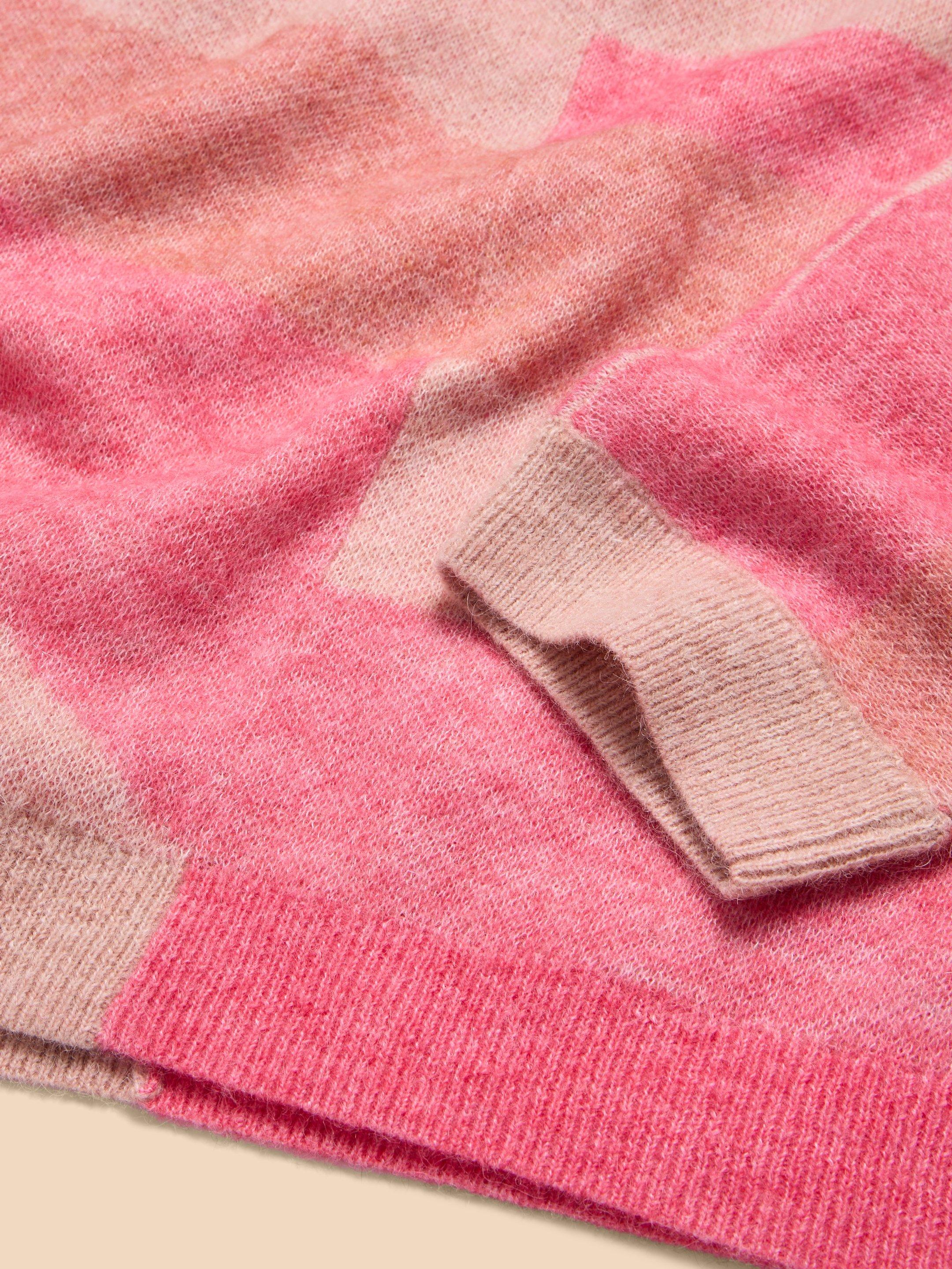COLOURBLOCK DOLLY JUMPER in PINK MLT - FLAT DETAIL