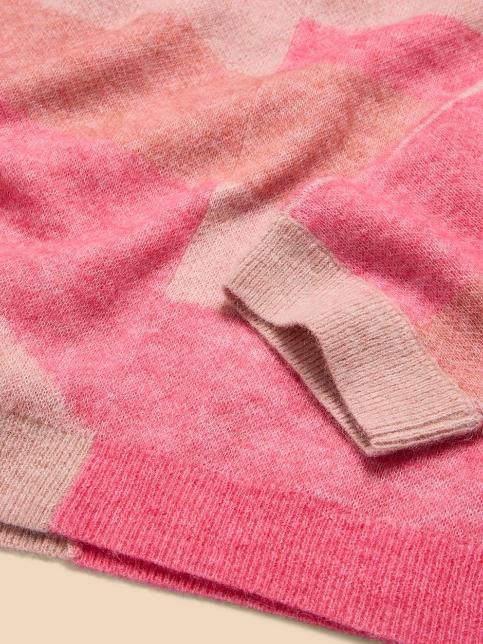 COLOURBLOCK DOLLY JUMPER in PINK MLT - FLAT DETAIL