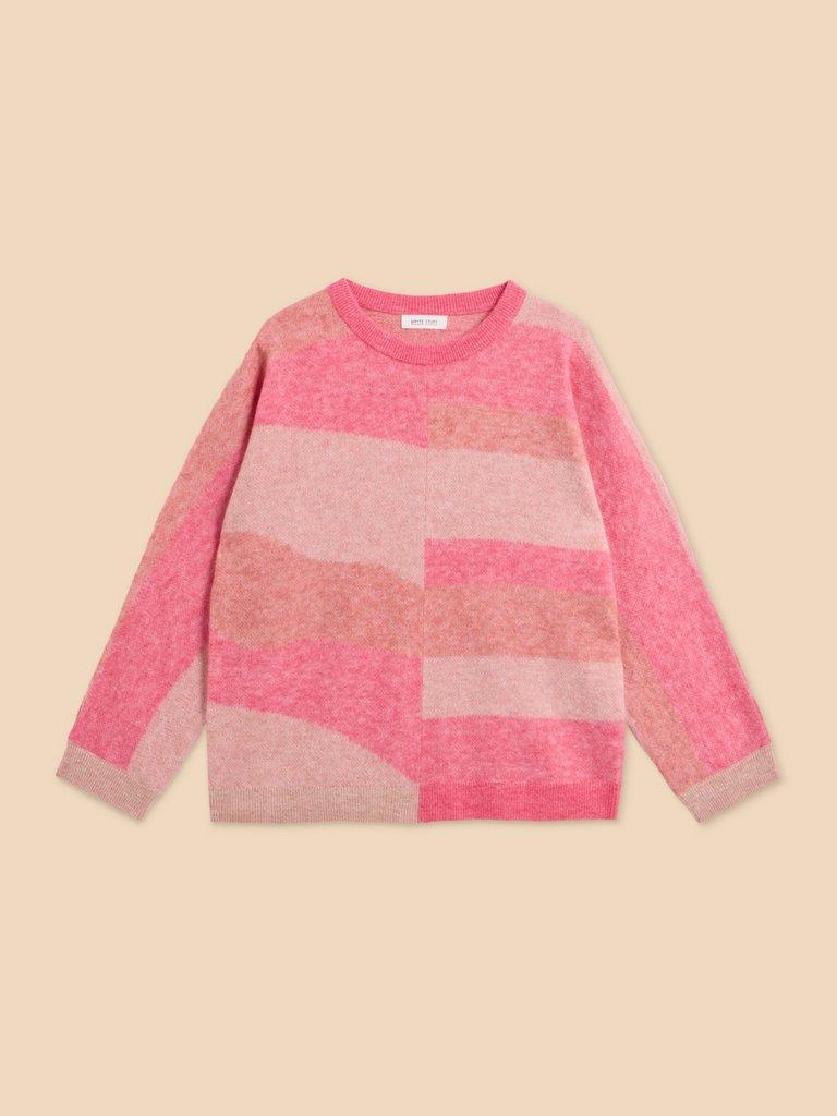 COLOURBLOCK DOLLY JUMPER in PINK MLT - FLAT FRONT
