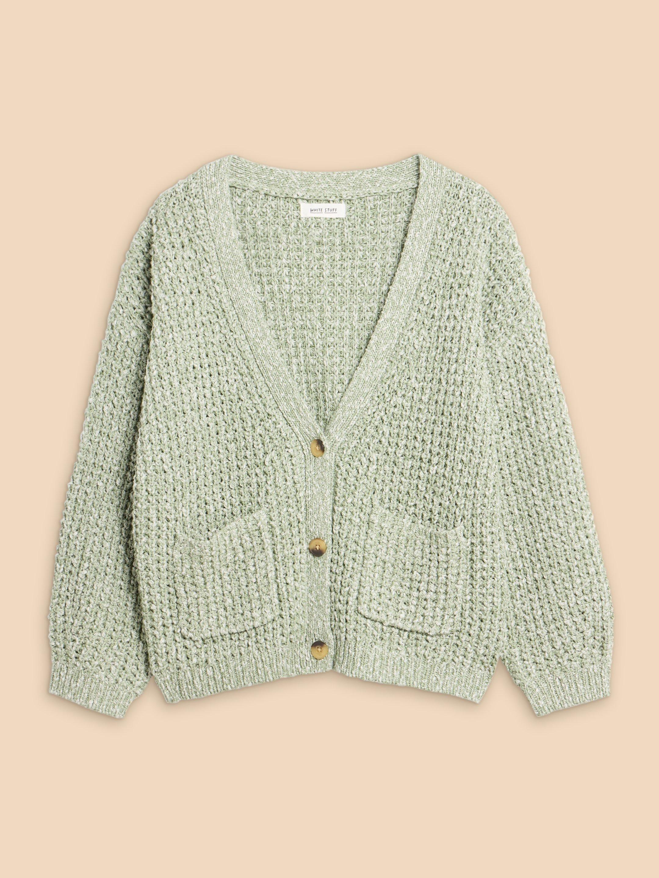 SESSI CARDI in DUS GREEN - FLAT FRONT