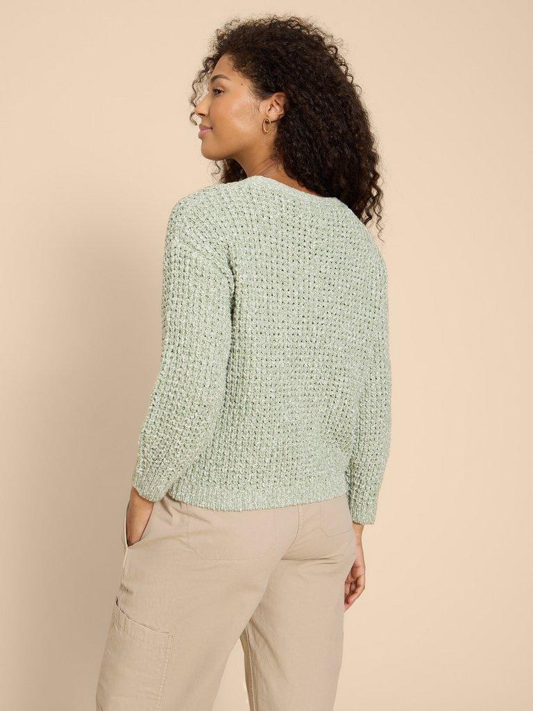 SESSI CARDI in DUS GREEN - MODEL BACK