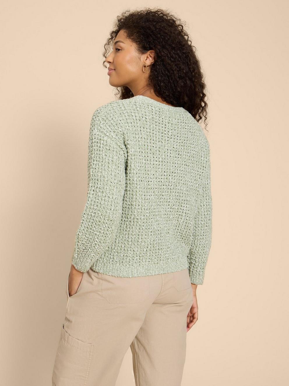 SESSI CARDI in DUS GREEN - MODEL BACK