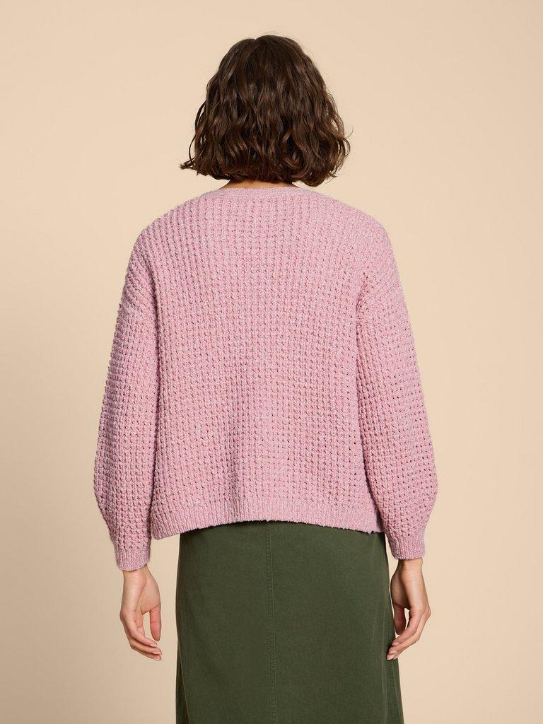 SESSI CARDI in DUS PINK - MODEL BACK