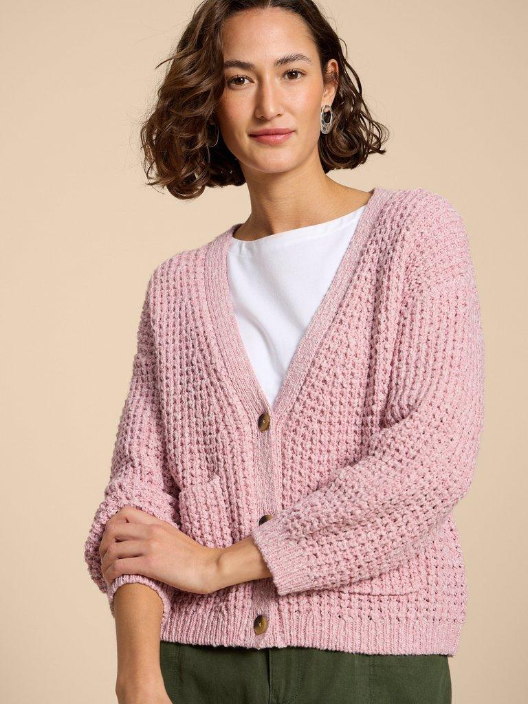 SESSI CARDI in DUS PINK - MODEL DETAIL