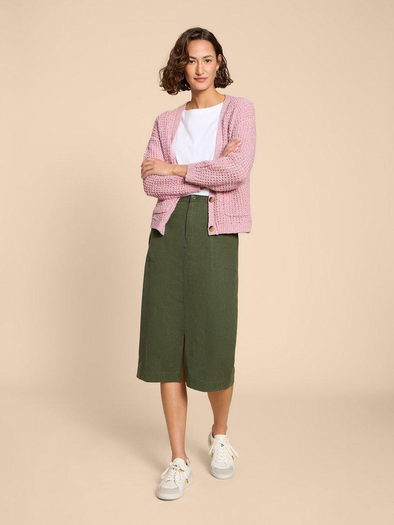 SESSI CARDI in DUS PINK - MODEL FRONT