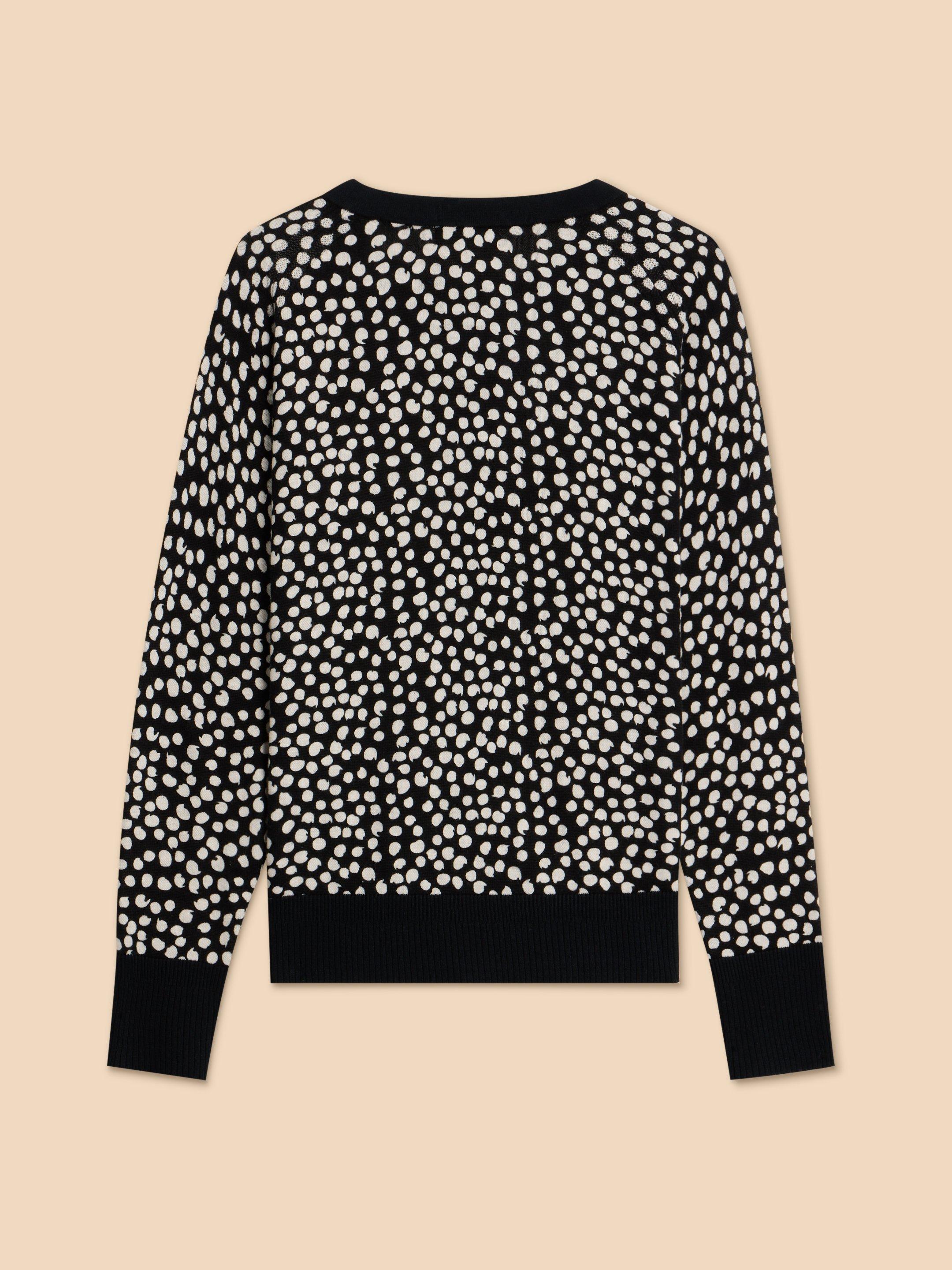 LULU PATTERN CARDI in BLACK MULTI | White Stuff